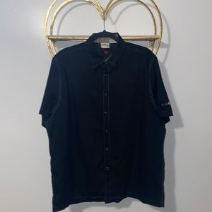 🍔 BK uniform snap button shirt sz L